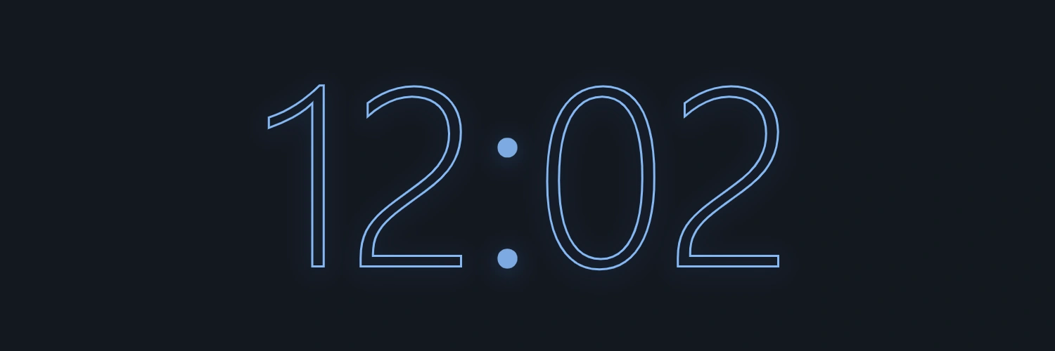 Clock typography preview